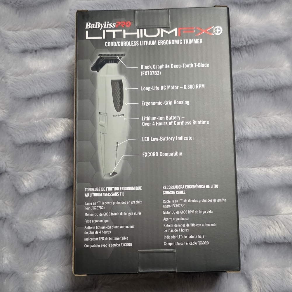 BaBylissPRO Limited Edition Trimmer - Silver and Black - Picture 2 of 3